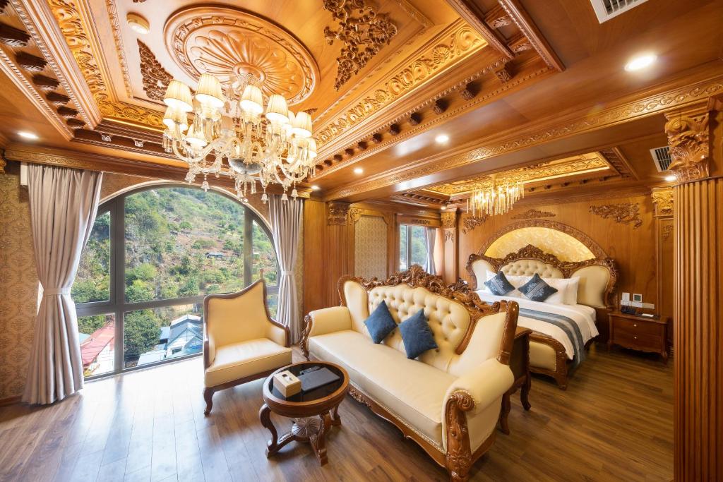 Phòng nghỉ tại Bể bơi tại Glenda Tower Mộc Châu Hotel
